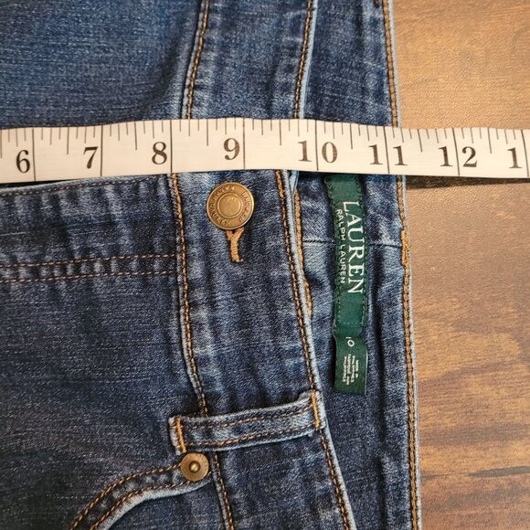 Lauren Ralph Lauren Jeans Womens 10 Premier Straight Medium Dark Stretch Denim - Picture 10 of 13